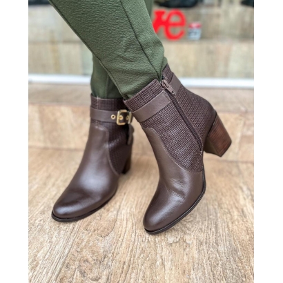 Bota Genebra Fivela Café