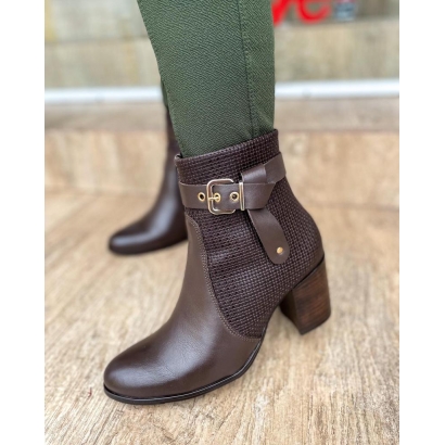 Bota Genebra Fivela Café