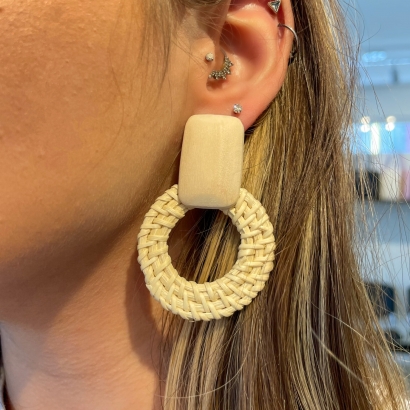 Brinco Palha Off White
