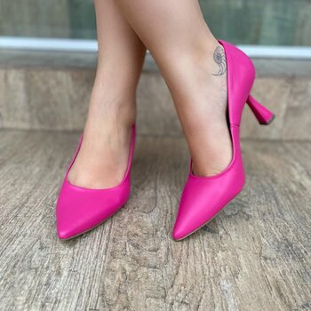 Scarpin Salto Taça Rosa Pink