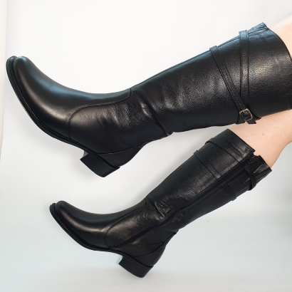 Bota Quebec Couro Preto