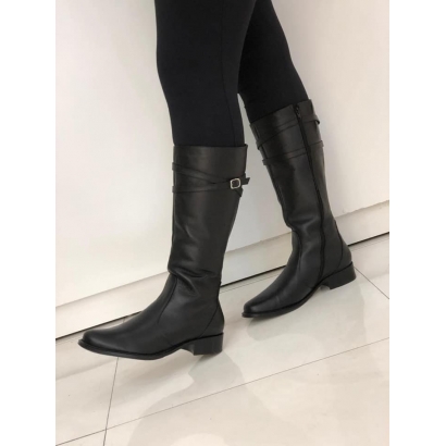 Bota Quebec Couro Preto