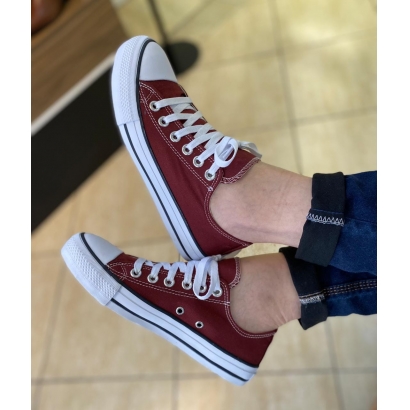 Tênis Casual Star Bordô