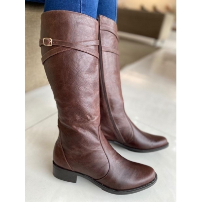 Bota Quebec Couro Marrom